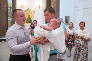 Крещение в Софийском соборе. Фотограф на крещение Дмитрий Фуфаев.