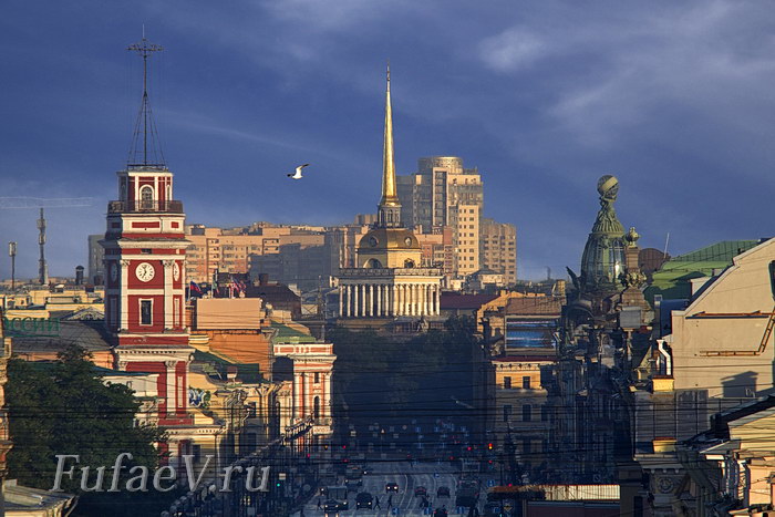 Вид на Невский проспект необычный ракурс, Невский и новостройки фото