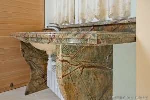 Столешница под мойку - мрамор Forest Green Интерьерный фотограф Дмитрий Фуфаев