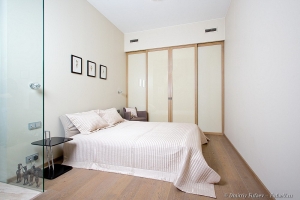 Интерьер спальни в квартире-студии фото Дмитрия Фуфаева