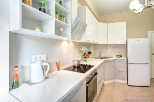 Фотосъемка интерьеров белой кухни. Фото Дмитрий Фуфаев.