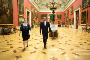 Шейх Фахим Аль-Касими (ОАЭ) в Эрмитаже. Фотограф на мероприятие Дмитрий Фуфаев.