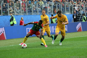 Матч группового этапа Кубка конфедераций FIFA 2017 между сборными командами Камеруна и Австралии на стадионе «Санкт-Петербург Арена». Фотограф Дмитрий Фуфаев.