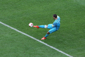 фото Вратарь сборной команды по футболу Новой Зеландии. Фотограф Дмитрий Фуфаев.