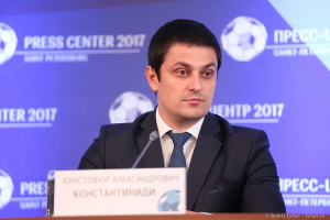 Фото Министр курортов, туризма и олимпийского наследия Краснодарского края Христофор Константиниди на торжественной церемонии подписания Соглашения о сотрудничестве. Фотограф на мероприятие Дмитрий Фуфаев.