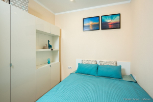 Зона спальни в однокомнатной квартире. Фотосъемка недвижимости и интерьеров.Фотограф Дмитрий Фуфаев.