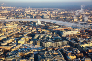 Виды Санкт-Петербурга с птичьего полета. Аэрофотосъемка. Зимние виды Санкт-Петербурга. Фотограф Дмитрий Фуфаев.