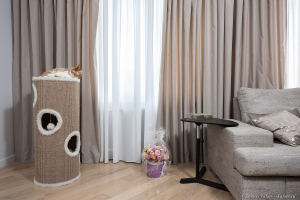 Шторы гостиной в интерьере. Фотограф Дмитрий Фуфаев.