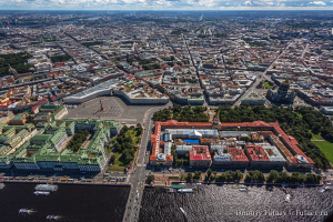 Адмиралтейство с высоты птичьего полета. Достопримечательности и Виды Санкт-Петербурга. Фотограф Дмитрий Фуфаев.