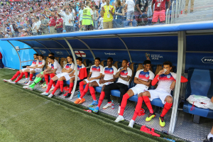 Запасные игроки. Стадион Зенит-Арена в Санкт-Петербурге. Фото Дмитрия Фуфаева.