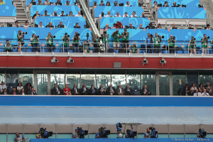 VIP трибуна и медиа трибуна. ЧМ по футболу 2018. Стадион Зенит - Арена. Фотограф на спортивное мероприятие Дмитрий Фуфаев.