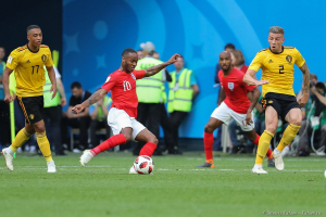 Фотосъемка футбола.  ЧМ по футболу 2018. Матч за 3е место. Бельгия - Англия.  Фотограф Дмитрий Фуфаев.