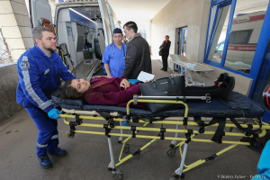 Учения по спасению пострадавших НИИ им. Джанелидзе.  Фотограф Дмитрий Фуфаев.