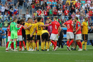 Прощание игроков. Фотосъемка ЧМ по футболу 2018. Матч за 3е место. Бельгия - Англия. Стадион Зенит-Арена в Санкт-Петербурге.    Фотограф Дмитрий Фуфаев.