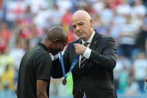 Награждение победителей матча за 3е место. Бельгия - Англия. Стадион Зенит-Арена в Санкт-Петербурге.   Фотосъемка ЧМ по футболу 2018.  Фотограф Дмитрий Фуфаев.