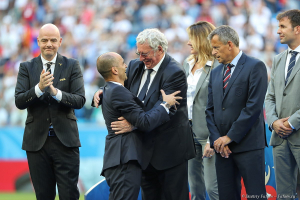 Награждение сборной Бельгии - 3е место ЧМ по футболу 2018.  Стадион Зенит-Арена в Санкт-Петербурге.   Фотосъемка ЧМ по футболу 2018.  Фотограф Дмитрий Фуфаев.