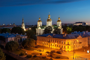 Никольский собор - ночной вид Санкт-Петербурга. Фото Дмитрия Фуфаева. Никольский собор - ночной вид Санкт-Петербурга. Фото Дмитрия Фуфаева.