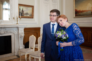 Свадьба в Санкт-Петербурге. Церемония во дворце бракосочетания. Жених и Невеста.  Свадебный фотограф Дмитрий Фуфаев.