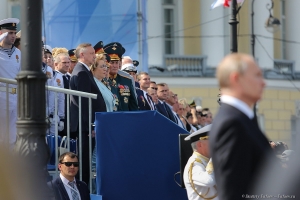 Выступление Президента России Владимира Владимировича Путина на празднике дня Военно-Морского флота 2019. Фотограф на мероприятие Дмитрий Фуфаев.