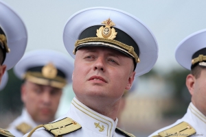 Портрет на параде на празднике дня ВМФ в Санкт-Петербурге. Фотограф на праздник Дмитрий Фуфаев.