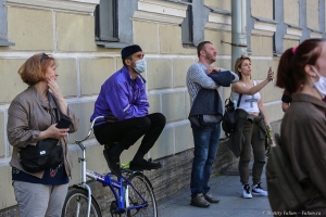Обрушились балконы на Кирочной улице в Санкт-Петербурге. Фотограф Дмитрий Фуфаев.