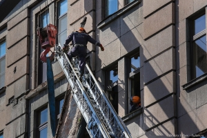 Обрушились балконы на Кирочной улице в Санкт-Петербурге. Фотограф Дмитрий Фуфаев.