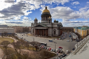 Достопримечательности Санкт-Петербурга. Исаакиевский собор. Весна. Фотограф Дмитрий Фуфаев.