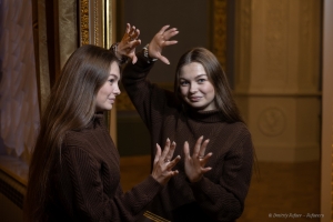 Портрет, отражение, девушка