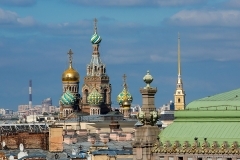 Виды Санкт-Петербурга Спас-на-крови, Петропавловская крепость, Елисеевский магазин с птичьего полета