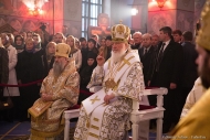 Патриарх Кирилл, митрополит Варсонофий во время Богослужения