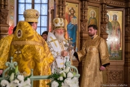 Патриарх Московский и  всея Руси Кирилл на освящении храма преподобного Сергия Радонежского