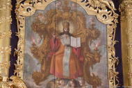 Икона Господа над Царскими вратами в Никольском соборе. Фото: Дмитрий Фуфаев.