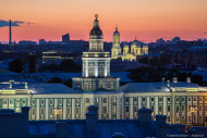 Кунсткамера. Белые ночи. Фотосъемка ночного города на Неве. Фотосъемка в Санкт-Петербурге. Фотограф  Дмитрий Фуфаев.