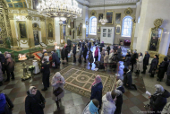 Мощи святой мученицы Татианы 10 ноября впервые принесены в Санкт-Петербург. Мощи будут находиться  в Спасо-Преображенском соборе до 27 ноября. Фото Дмитрия Фуфаева.