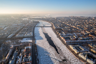 Виды зимнего Санкт-Петербурга с высоты. Аэрофотосъемка. Нева. Фотограф Дмитрий Фуфаев.