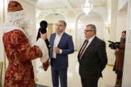 Встреча с Дедом Морозом -  новогодний корпоративный праздник. Фотограф на праздник Дмитрий Фуфаев.