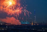 Салют в Санкт-Петербурге в честь дня ВМФ 2023. Фотограф Дмитрий Фуфаев.