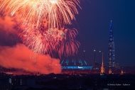 Салют в Санкт-Петербурге в честь дня ВМФ 2023. Фотограф Дмитрий Фуфаев.