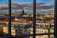А из нашего окна крыша красная видна Исаакиевский собор, Петербургские крыши.