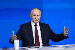 Владимир Владимирович Путин на встрече с журналистами Итоги года Фотограф Дмитрий Фуфаев.
